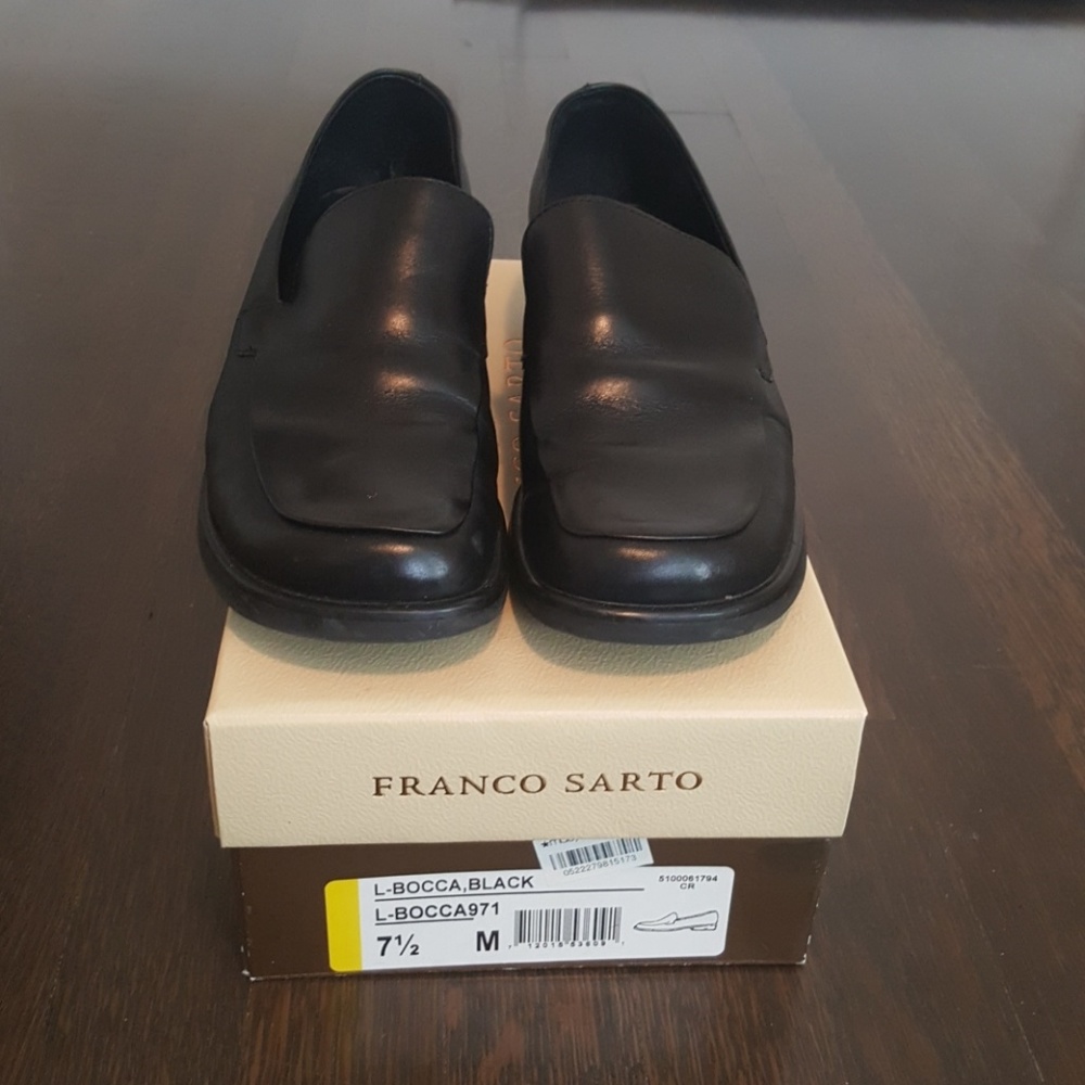 Franco Sarto black loafers
